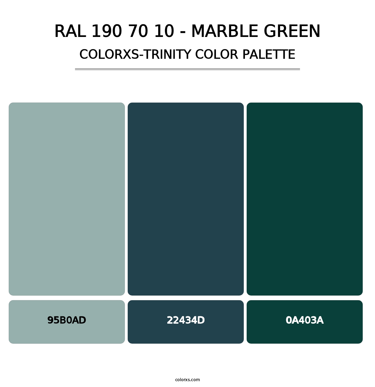 RAL 190 70 10 - Marble Green - Colorxs Trinity Palette