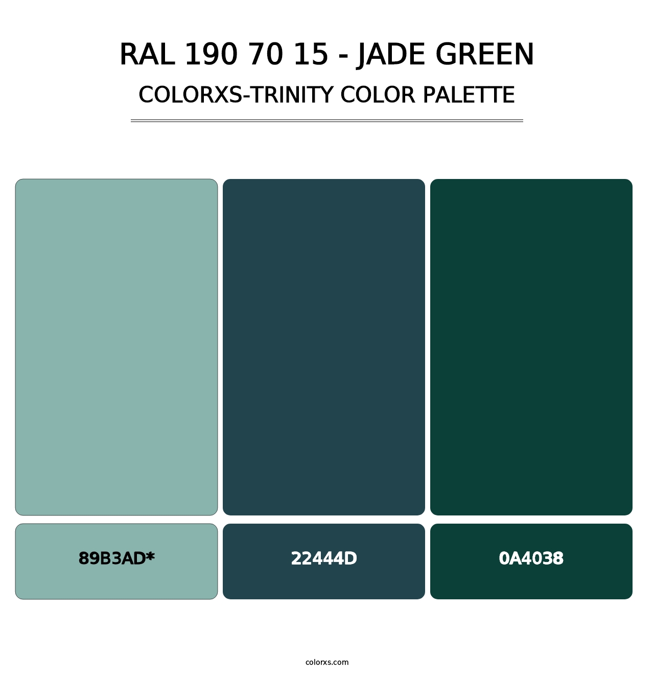 RAL 190 70 15 - Jade Green - Colorxs Trinity Palette