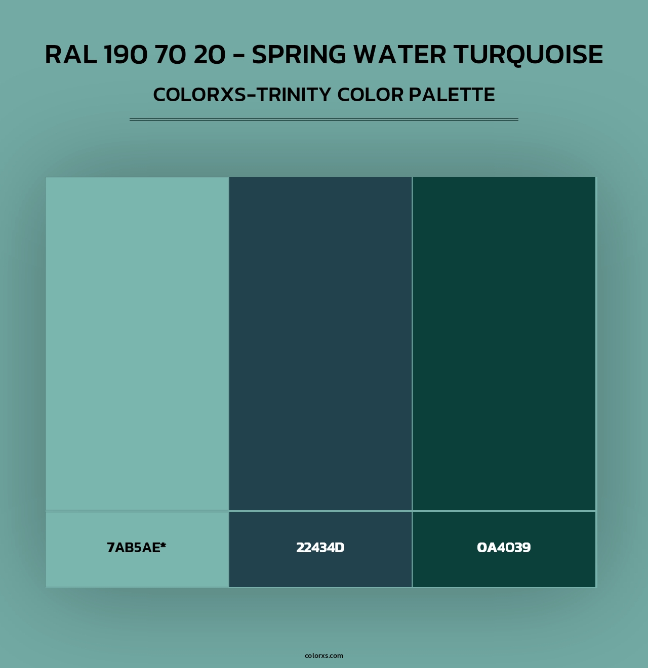 RAL 190 70 20 - Spring Water Turquoise - Colorxs Trinity Palette