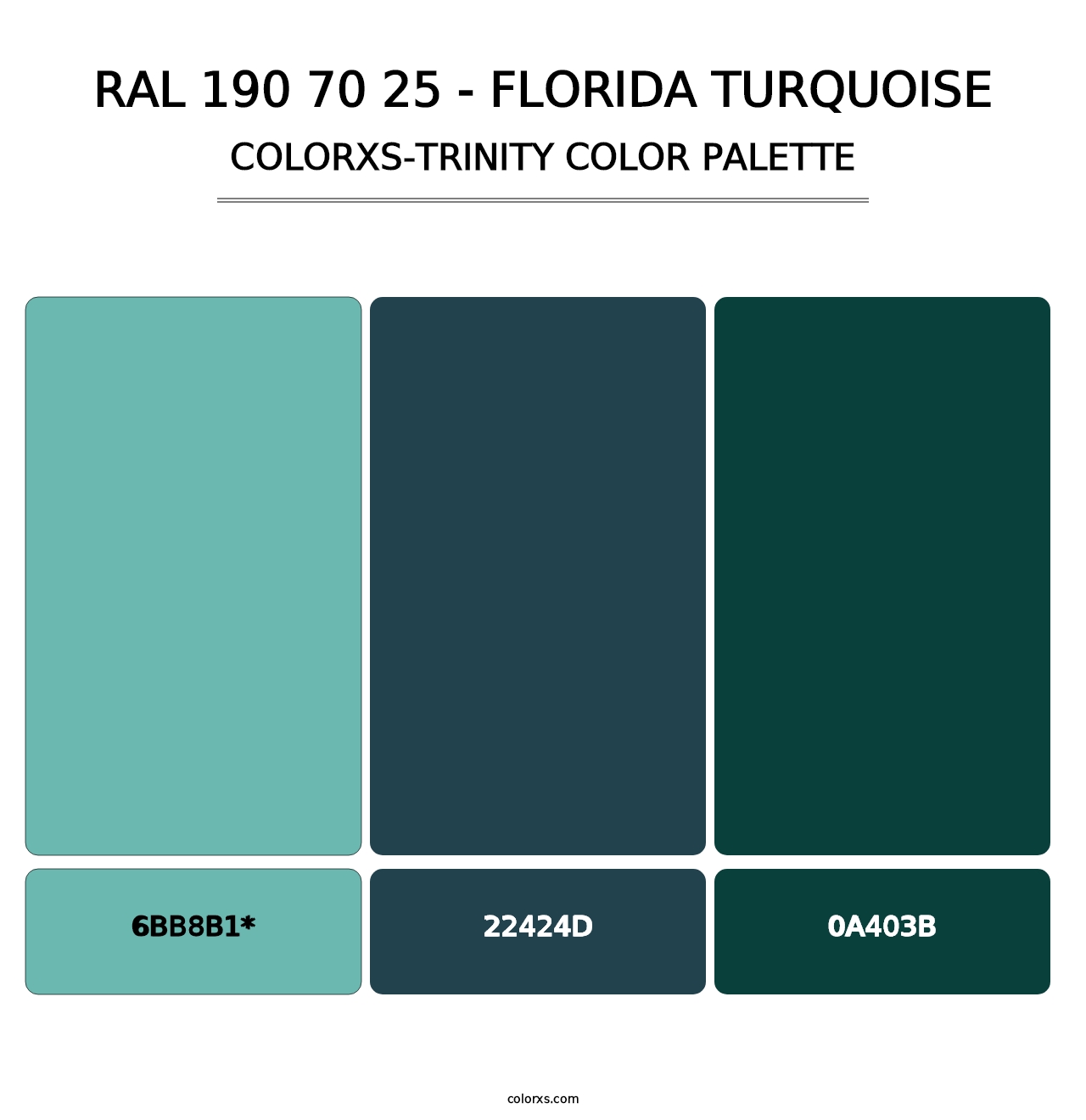 RAL 190 70 25 - Florida Turquoise - Colorxs Trinity Palette