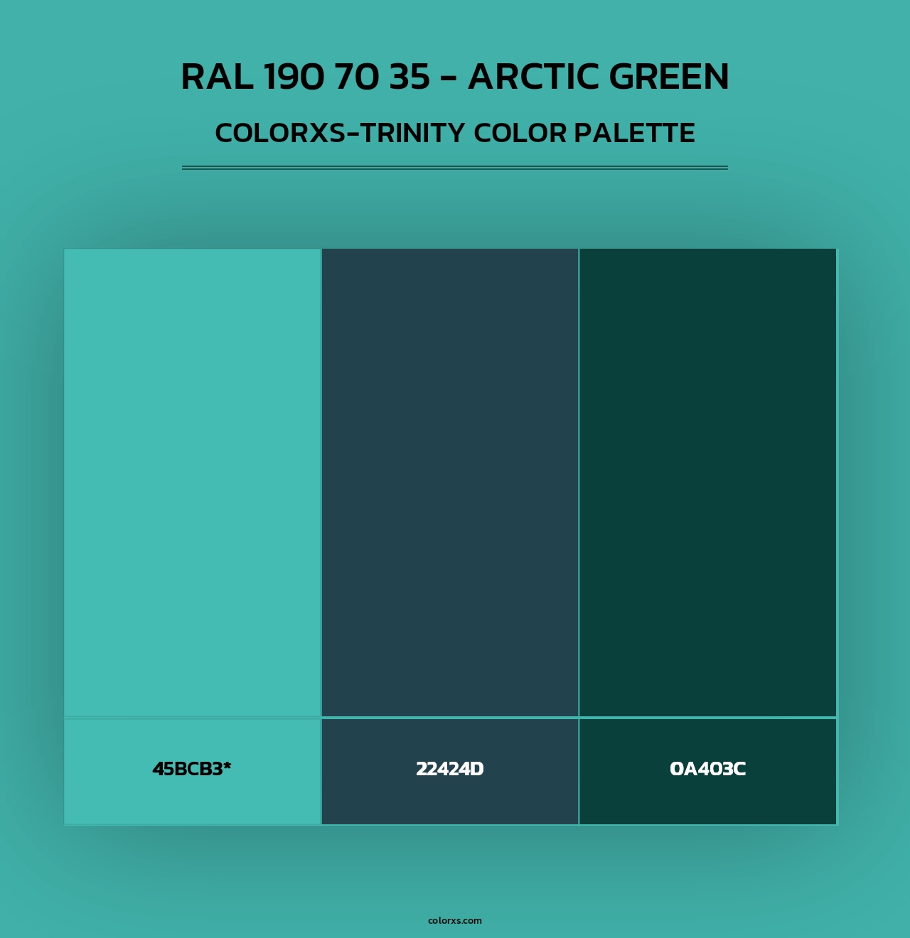 RAL 190 70 35 - Arctic Green - Colorxs Trinity Palette