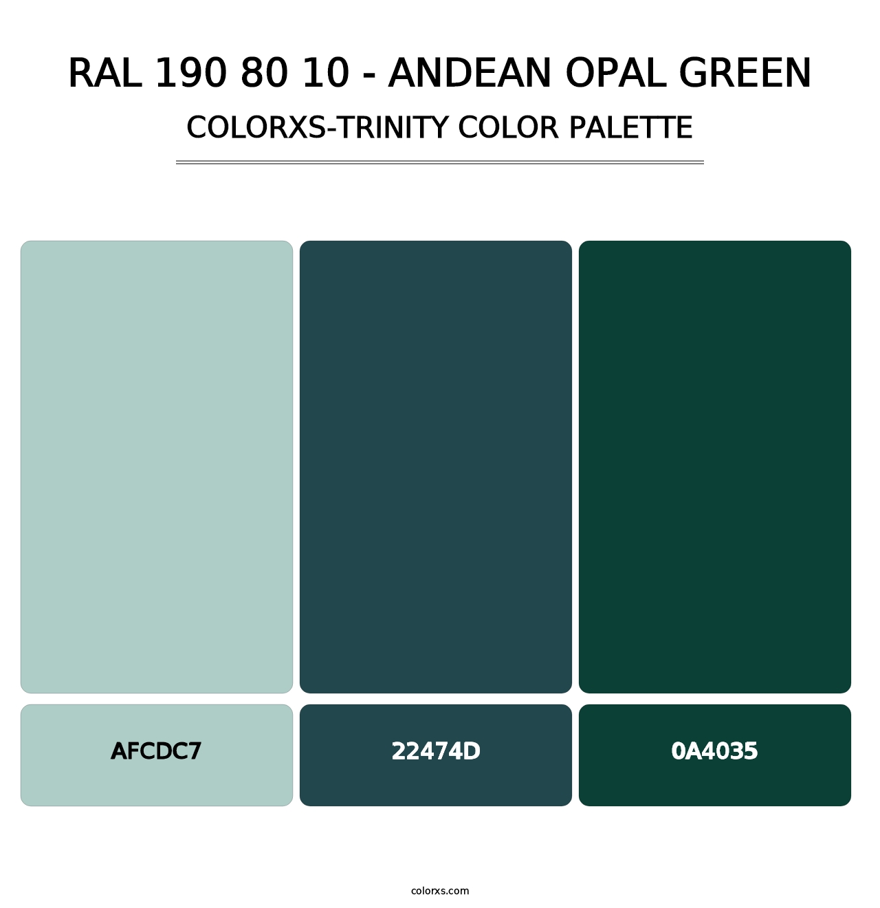 RAL 190 80 10 - Andean Opal Green - Colorxs Trinity Palette