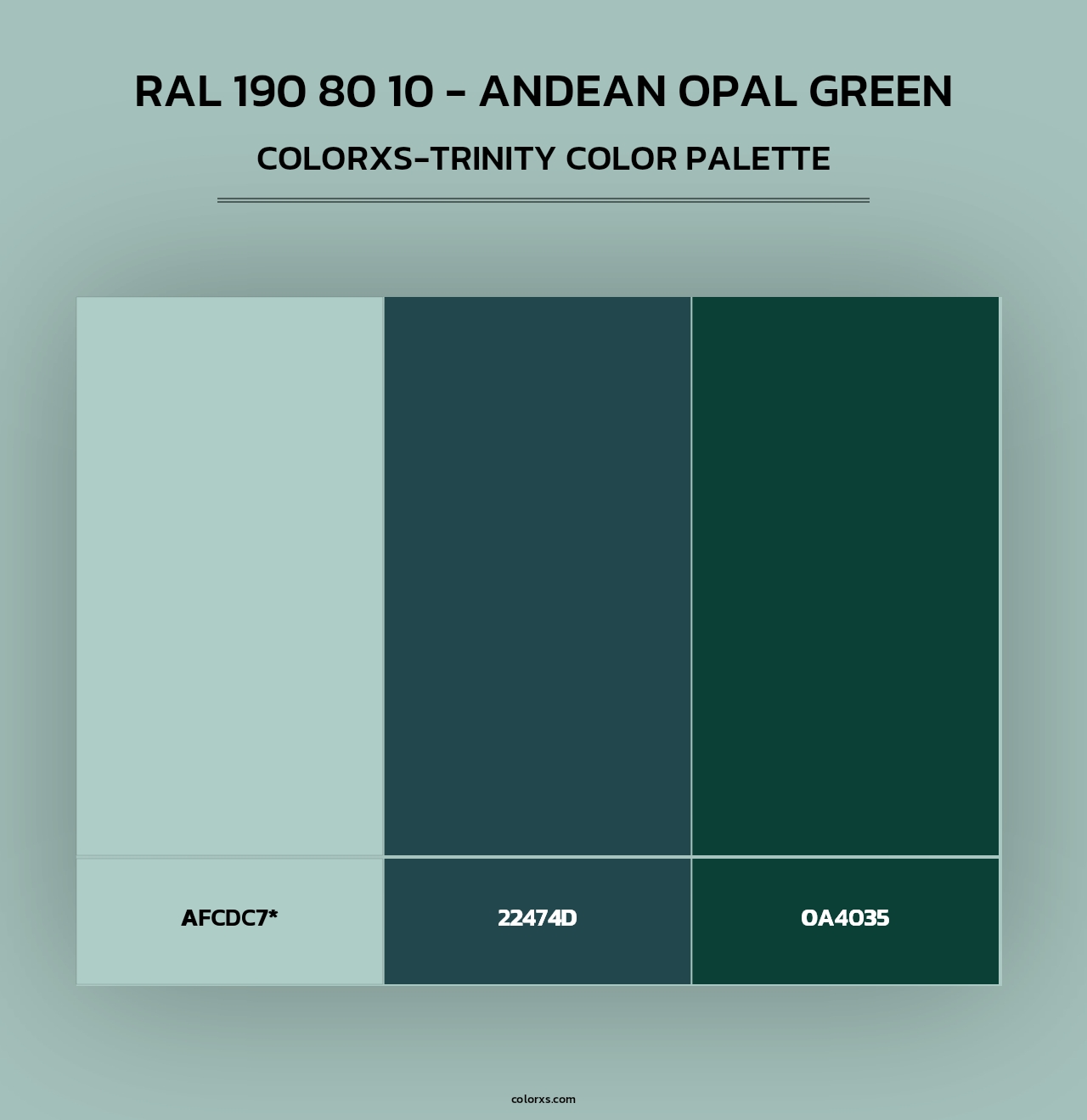 RAL 190 80 10 - Andean Opal Green - Colorxs Trinity Palette