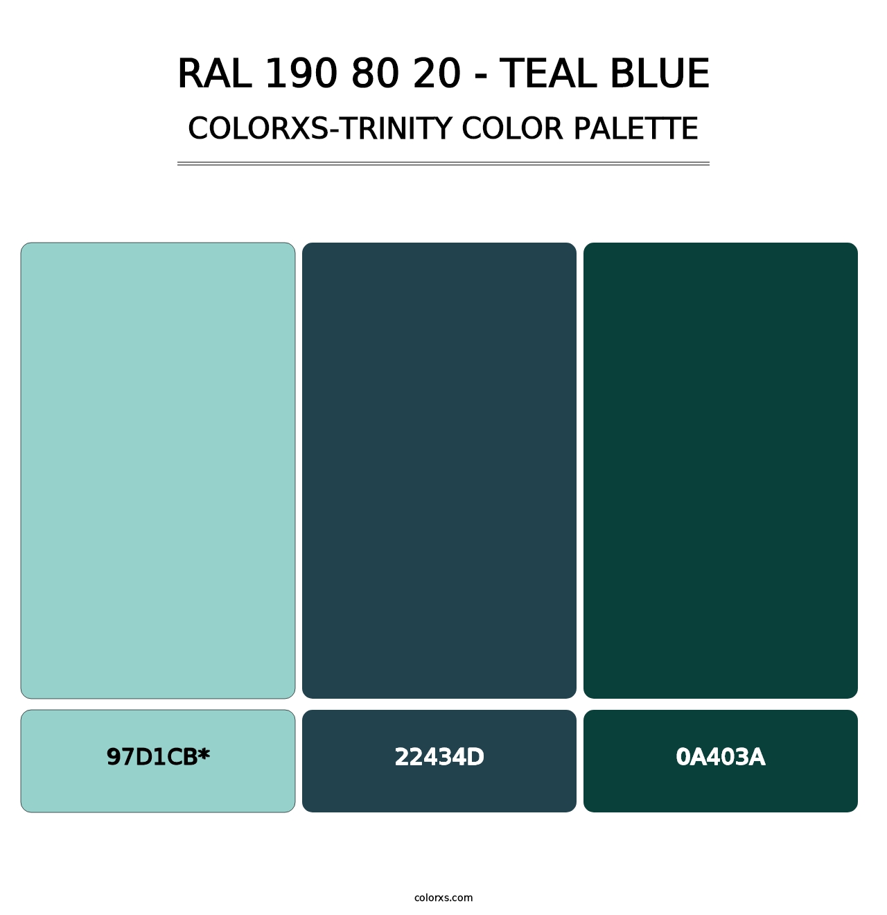 RAL 190 80 20 - Teal Blue - Colorxs Trinity Palette