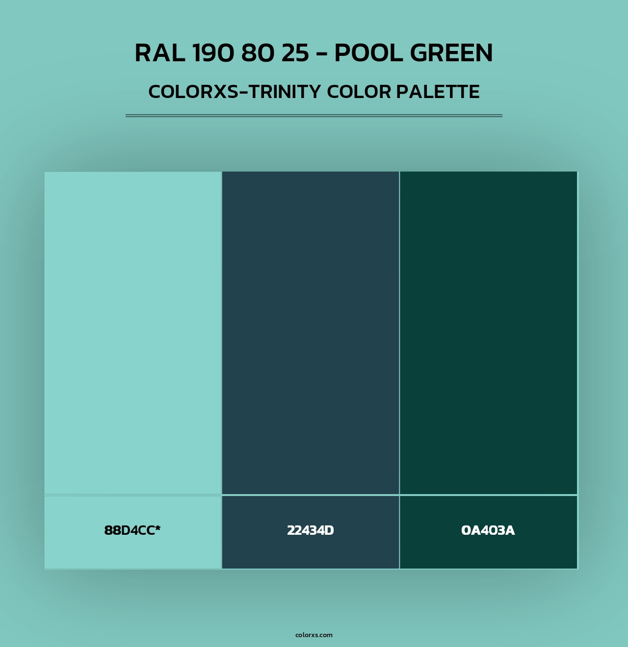 RAL 190 80 25 - Pool Green - Colorxs Trinity Palette