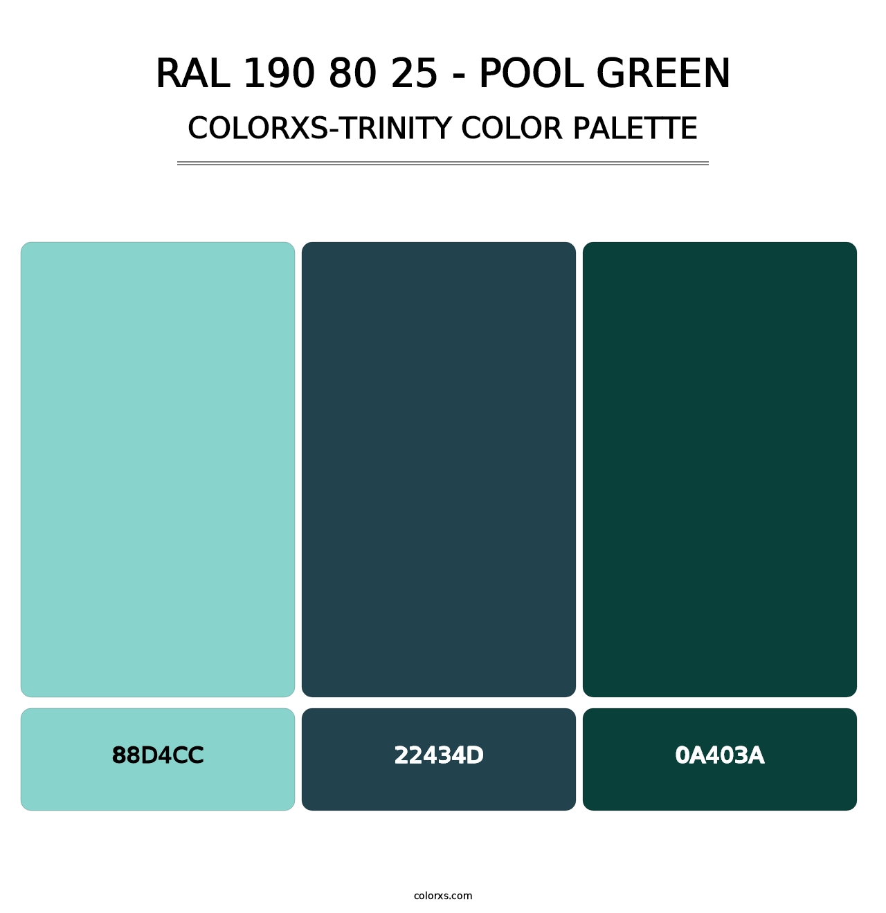 RAL 190 80 25 - Pool Green - Colorxs Trinity Palette