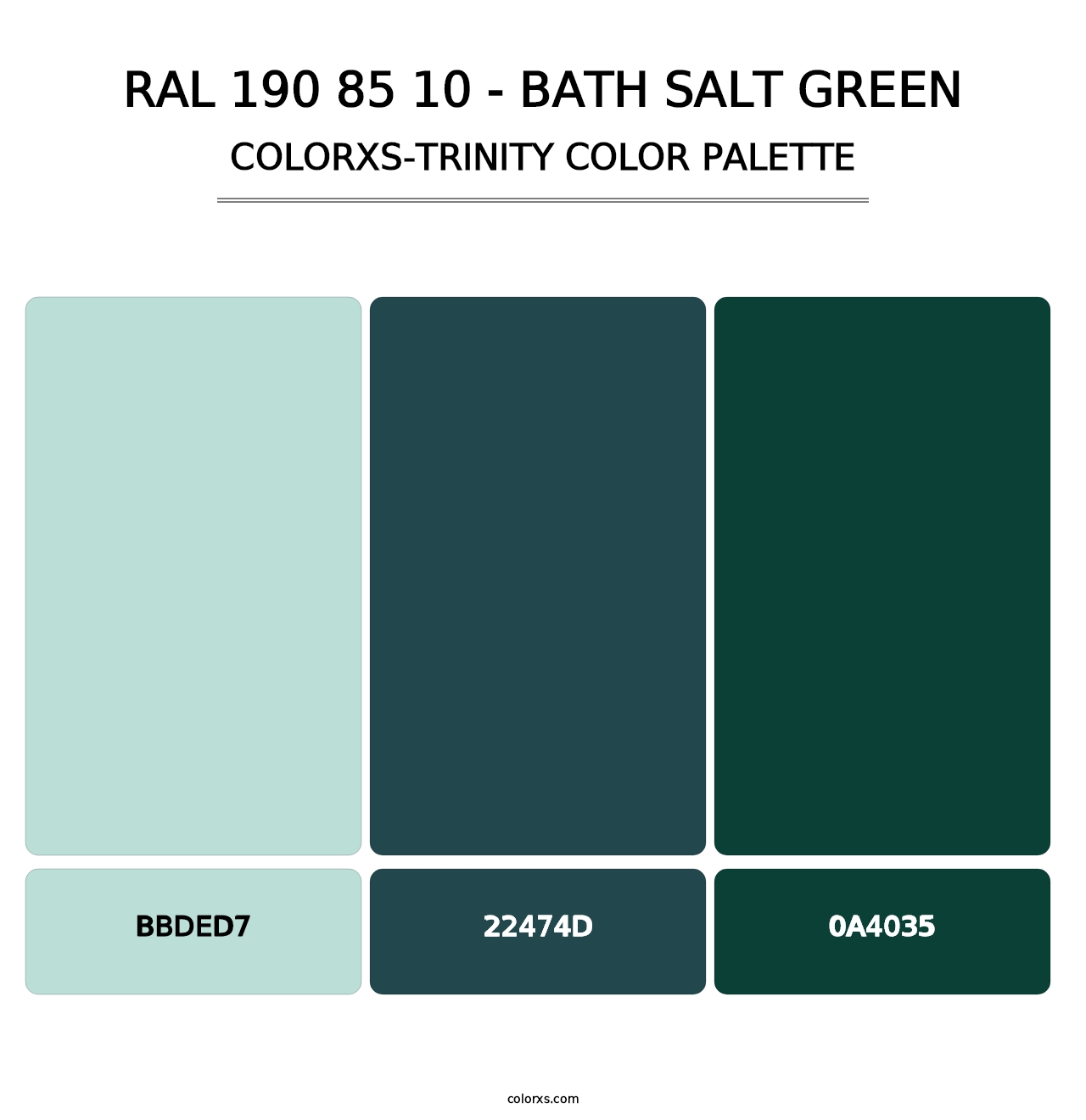 RAL 190 85 10 - Bath Salt Green - Colorxs Trinity Palette