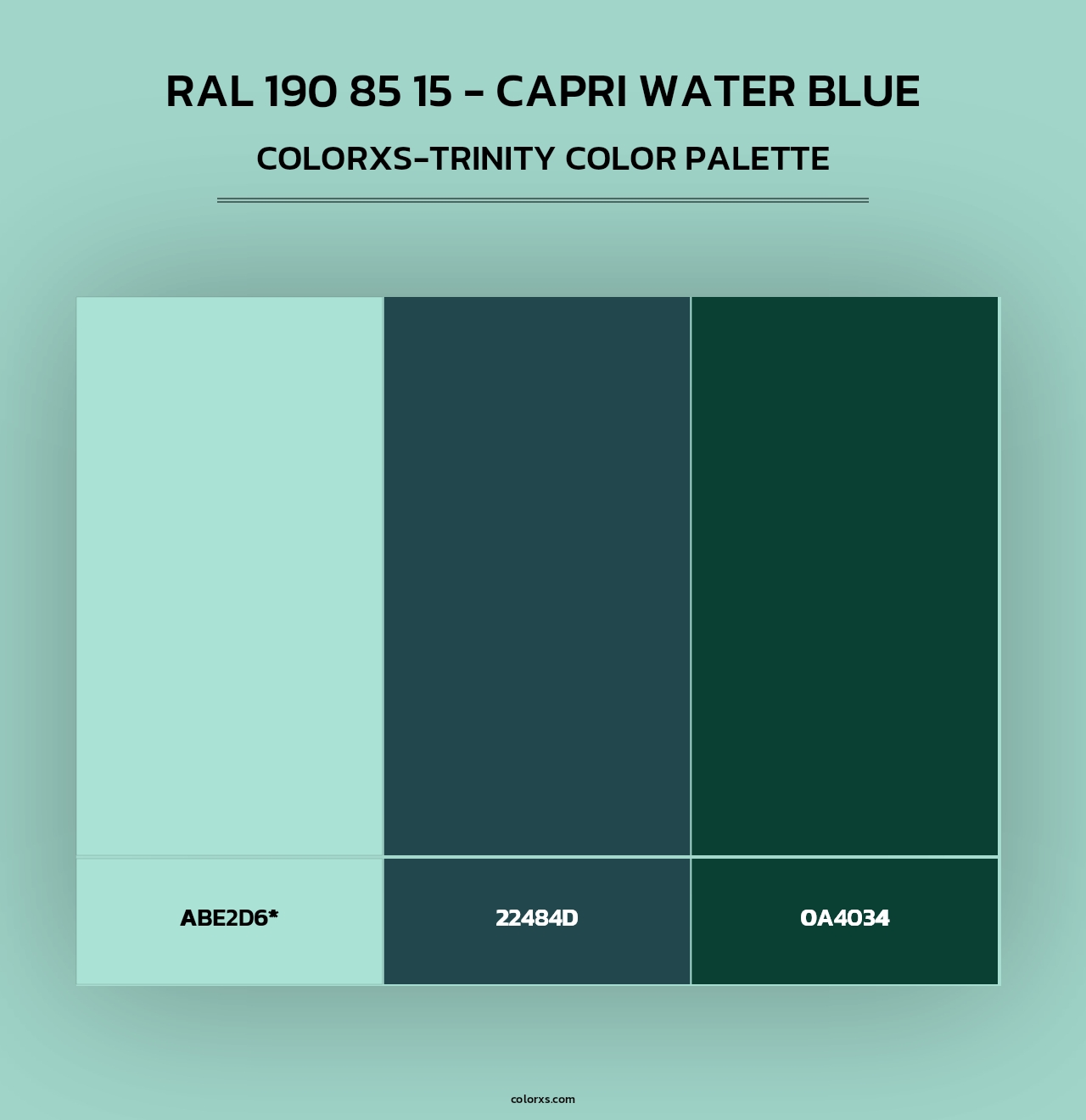 RAL 190 85 15 - Capri Water Blue - Colorxs Trinity Palette