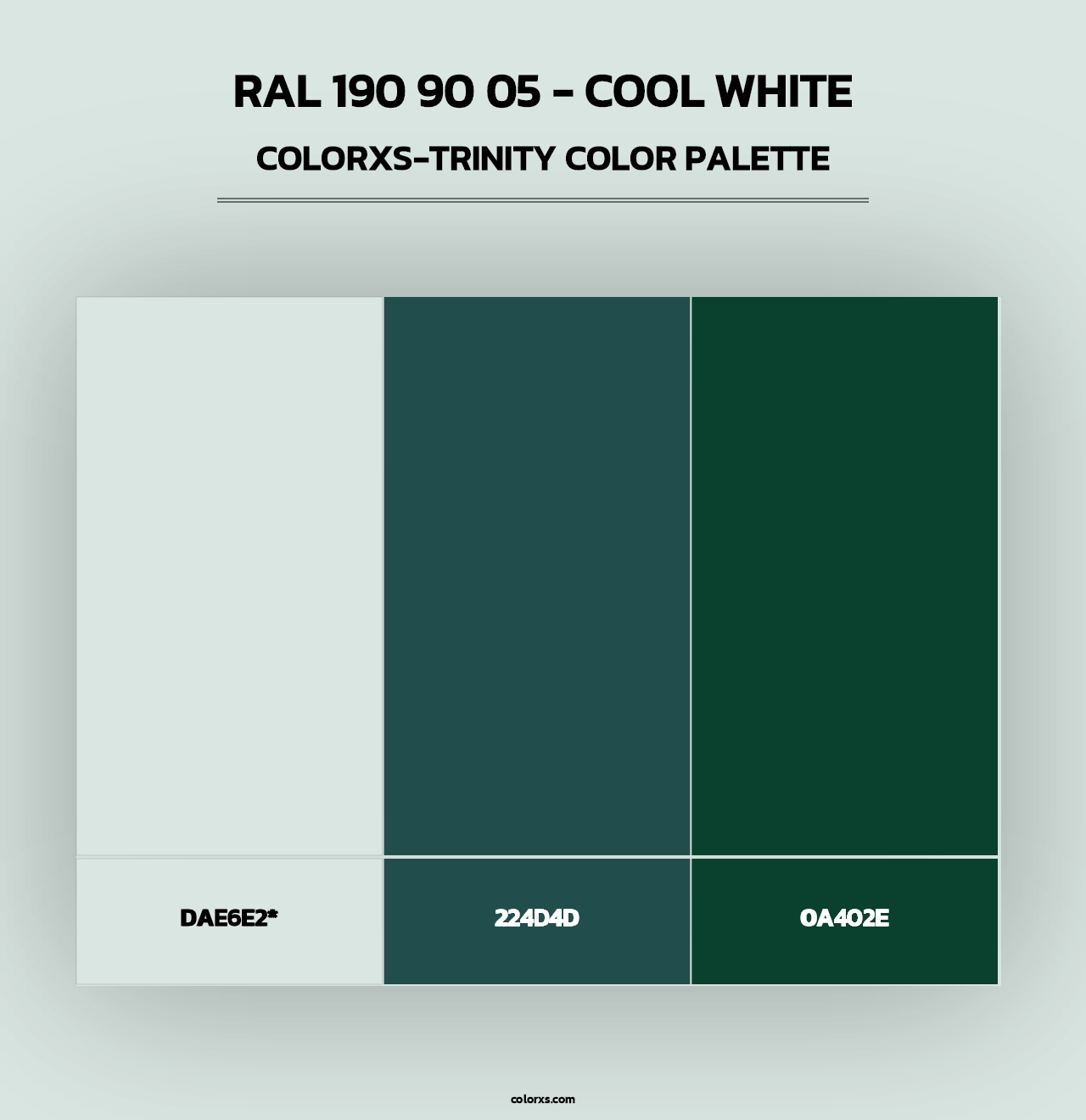 RAL 190 90 05 - Cool White - Colorxs Trinity Palette