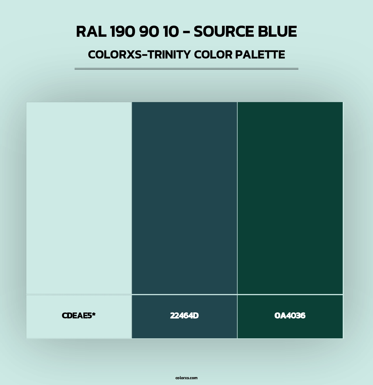 RAL 190 90 10 - Source Blue - Colorxs Trinity Palette
