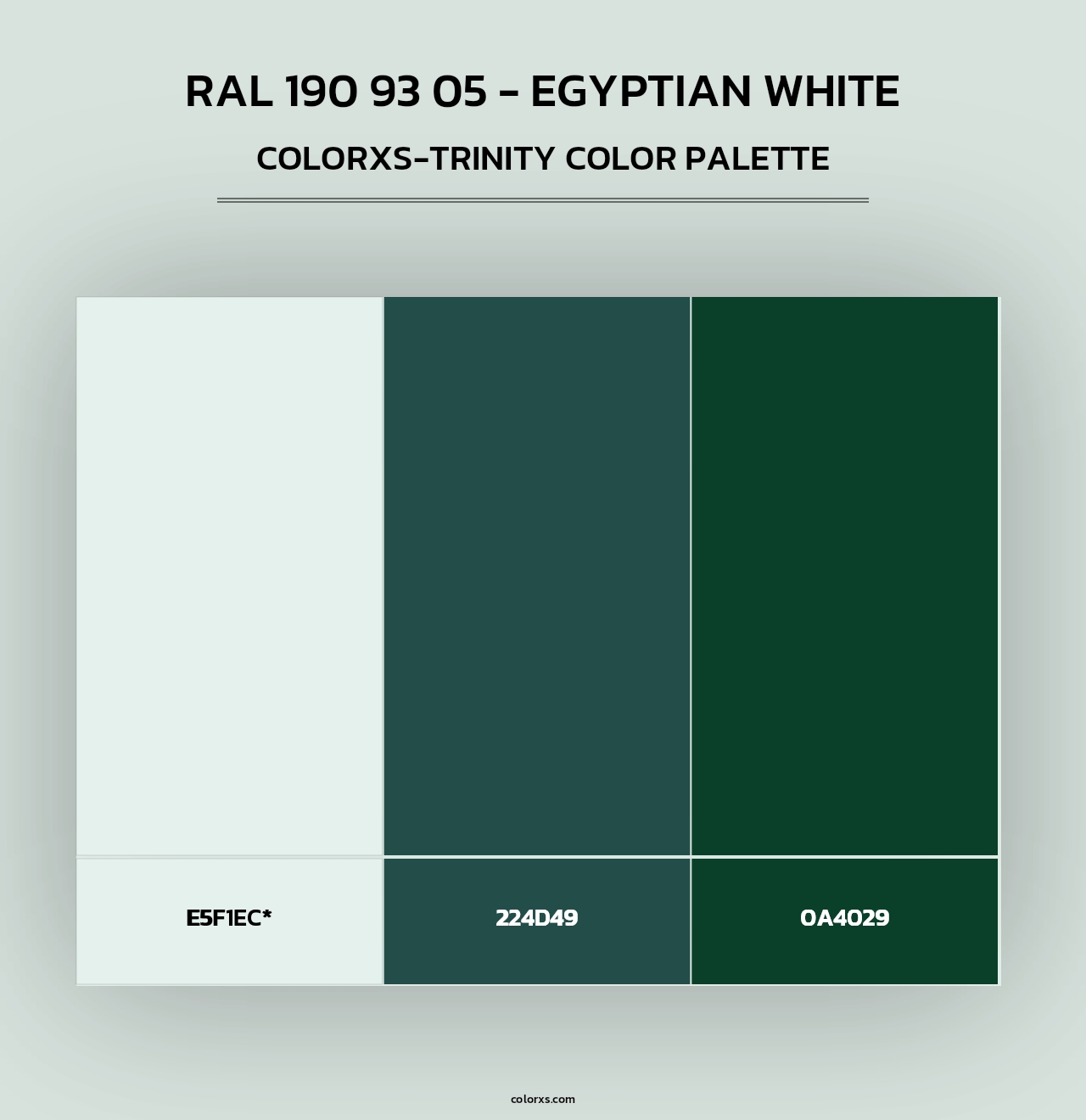 RAL 190 93 05 - Egyptian White - Colorxs Trinity Palette