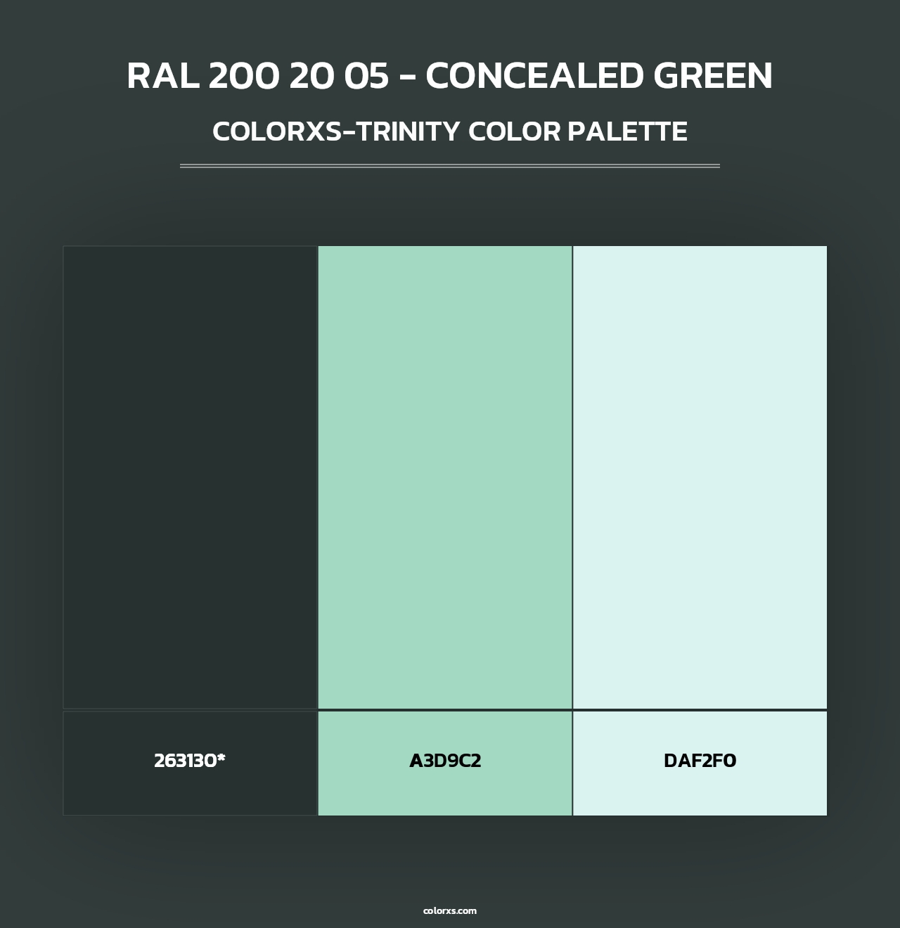 RAL 200 20 05 - Concealed Green - Colorxs Trinity Palette