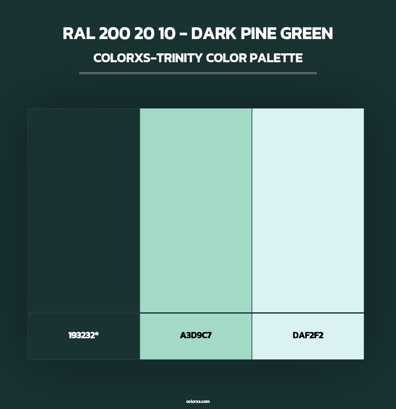 RAL 200 20 10 - Dark Pine Green - Colorxs Trinity Palette