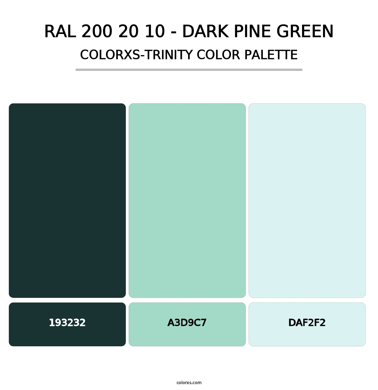 RAL 200 20 10 - Dark Pine Green - Colorxs Trinity Palette