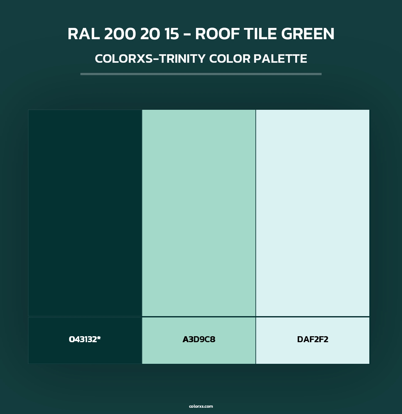 RAL 200 20 15 - Roof Tile Green - Colorxs Trinity Palette