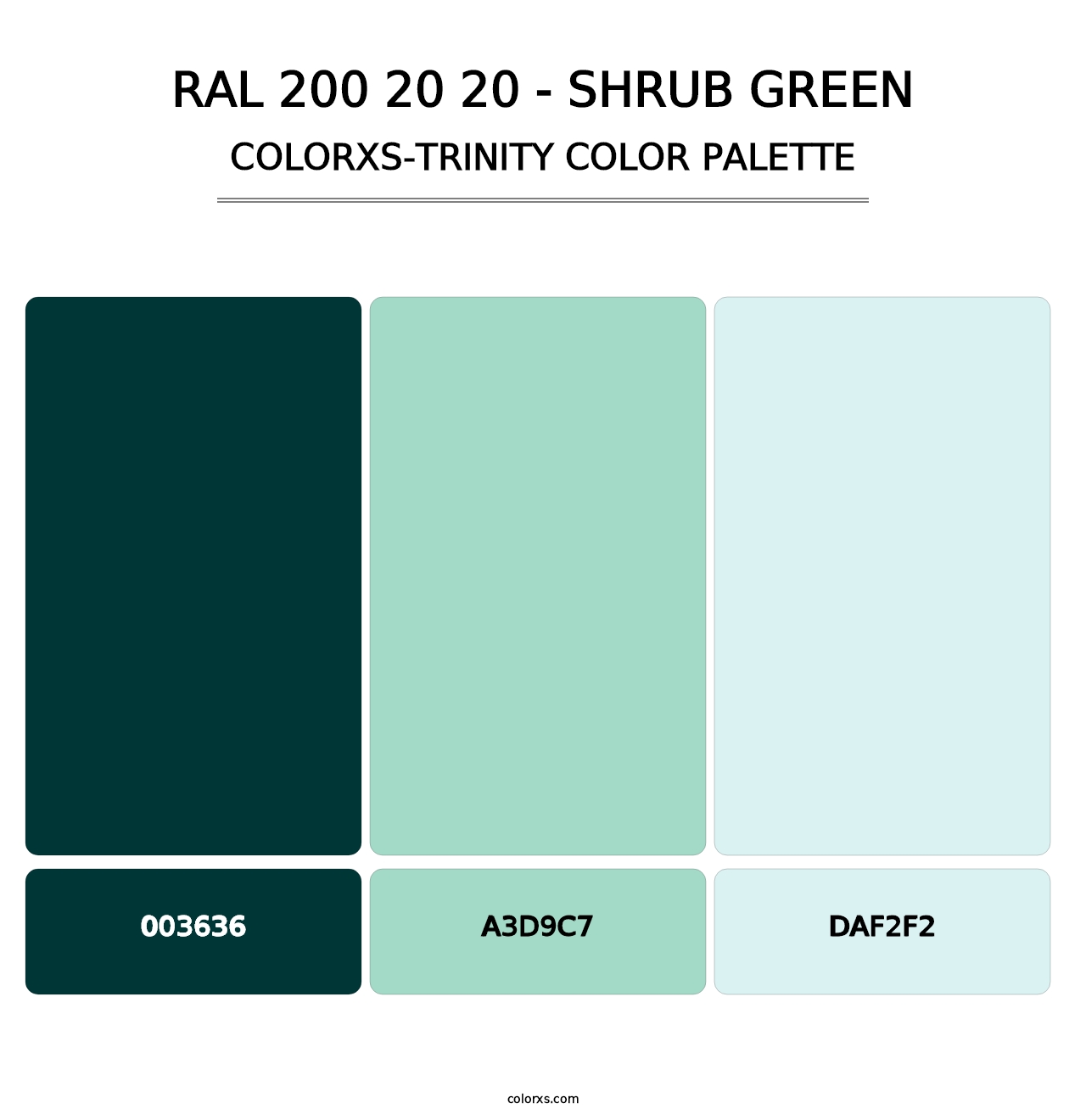 RAL 200 20 20 - Shrub Green - Colorxs Trinity Palette