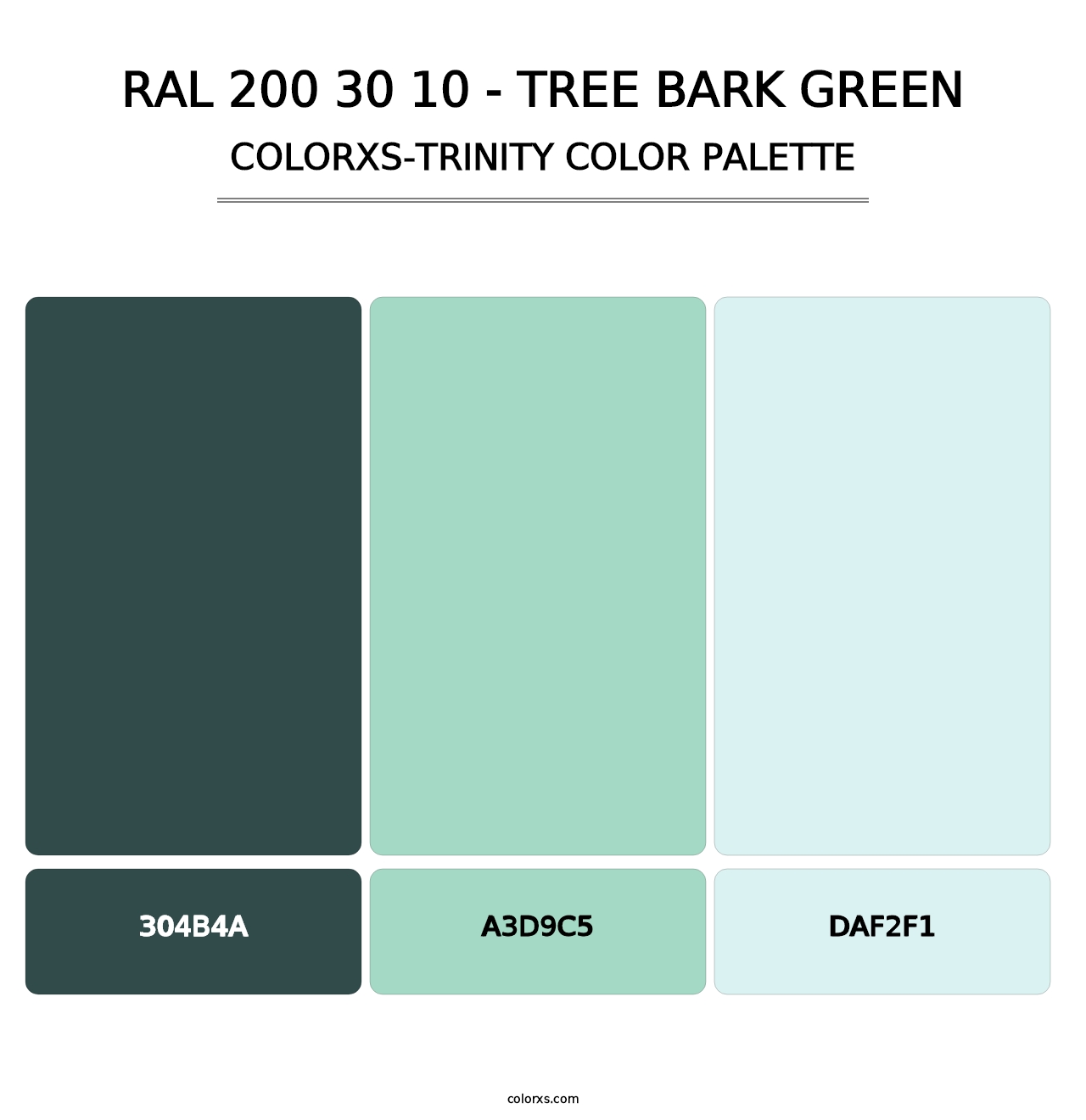 RAL 200 30 10 - Tree Bark Green - Colorxs Trinity Palette