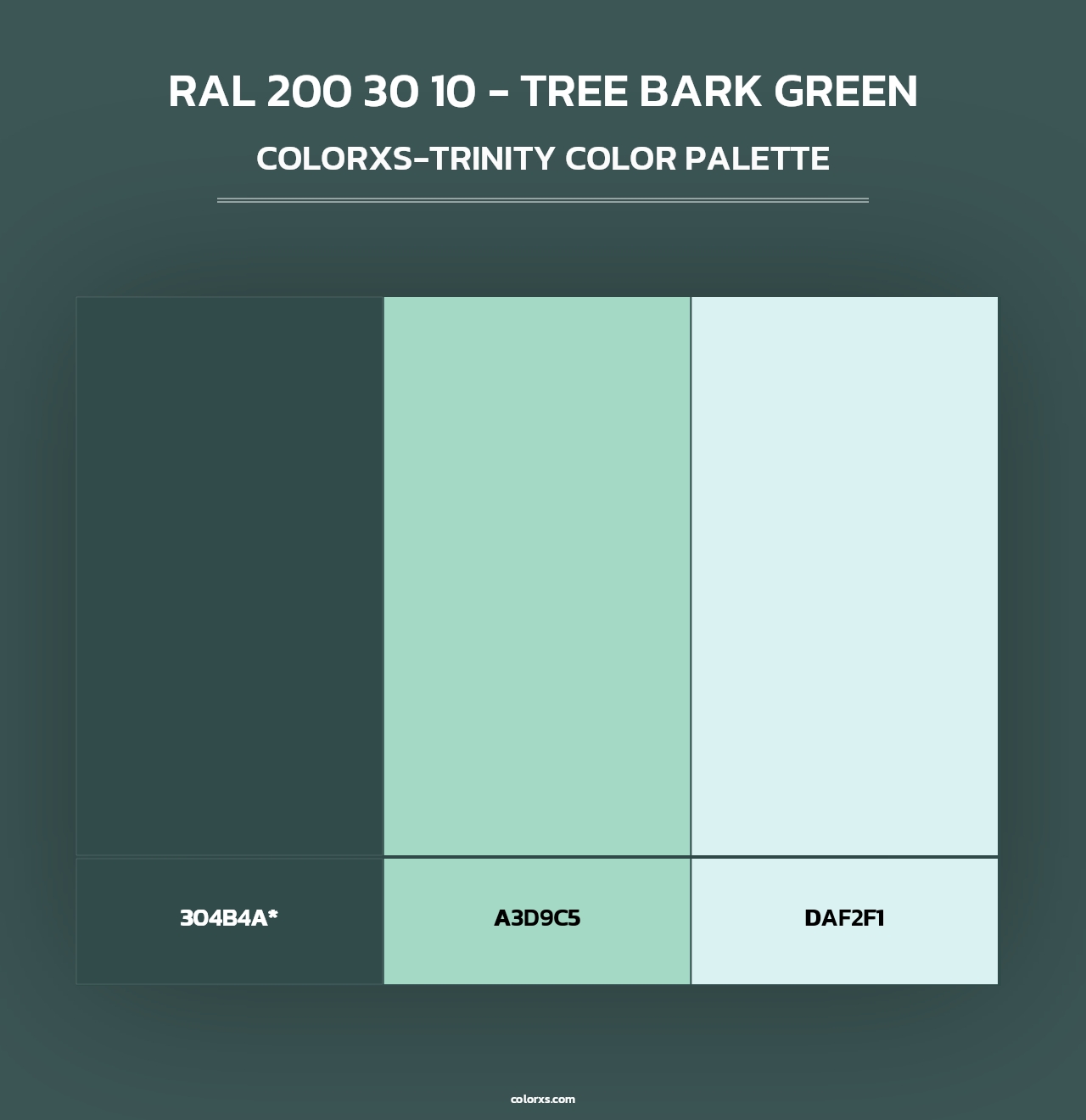 RAL 200 30 10 - Tree Bark Green - Colorxs Trinity Palette