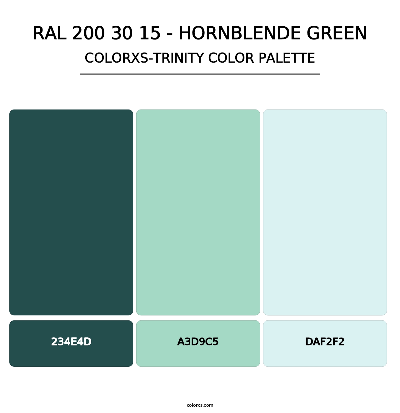 RAL 200 30 15 - Hornblende Green - Colorxs Trinity Palette