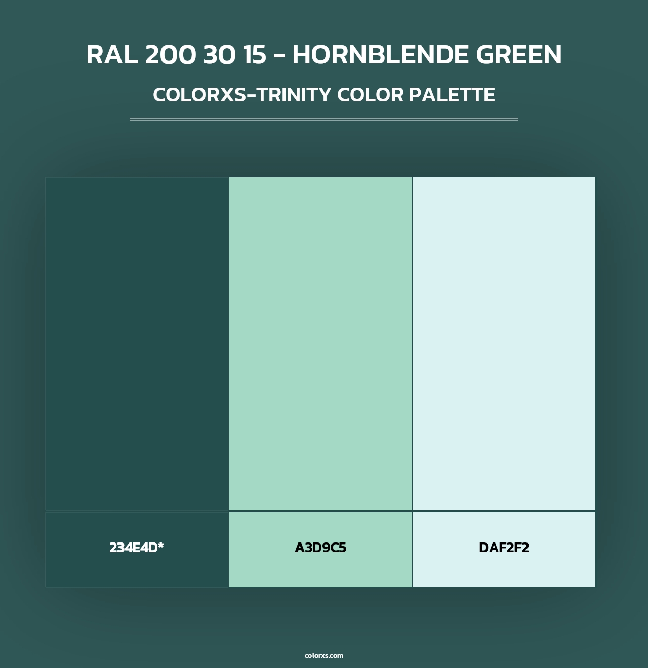 RAL 200 30 15 - Hornblende Green - Colorxs Trinity Palette