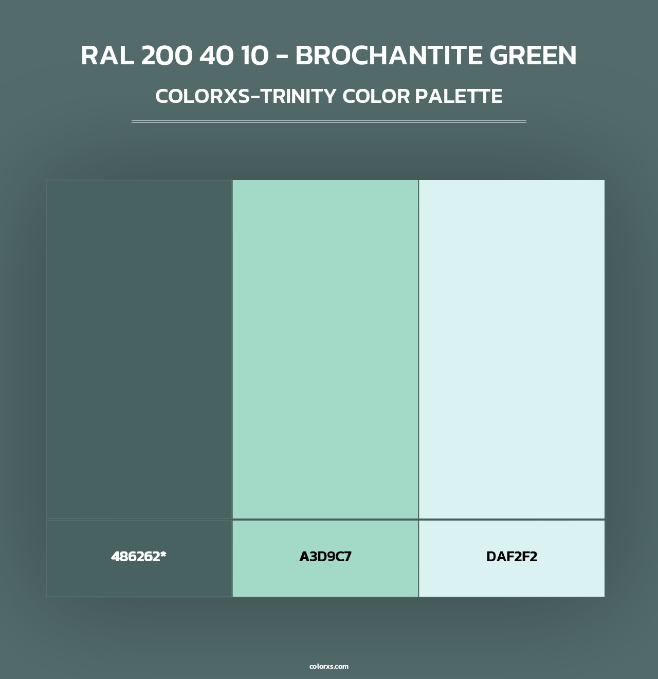 RAL 200 40 10 - Brochantite Green - Colorxs Trinity Palette