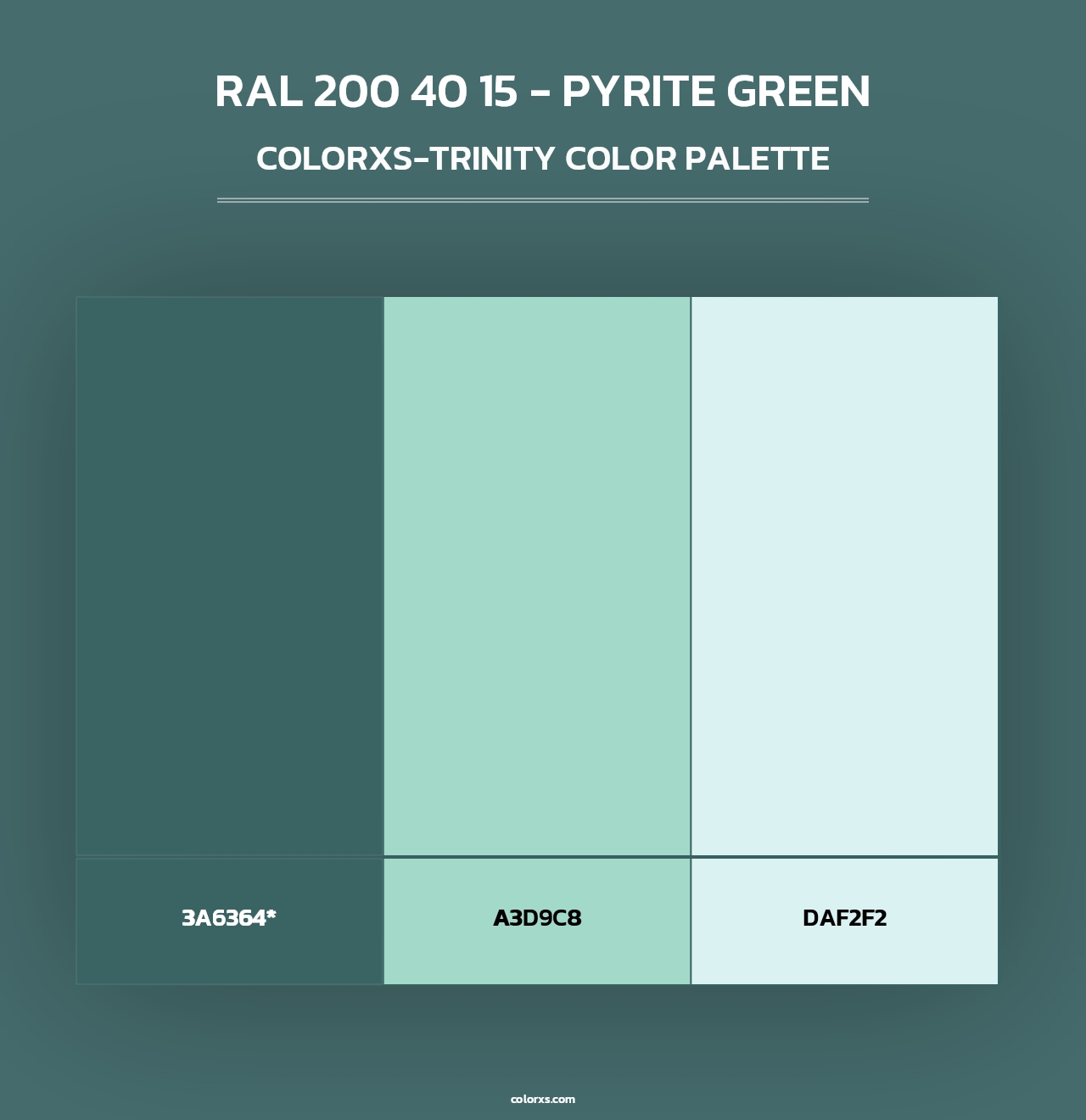 RAL 200 40 15 - Pyrite Green - Colorxs Trinity Palette