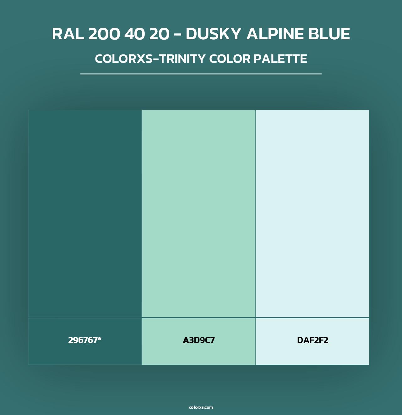 RAL 200 40 20 - Dusky Alpine Blue - Colorxs Trinity Palette