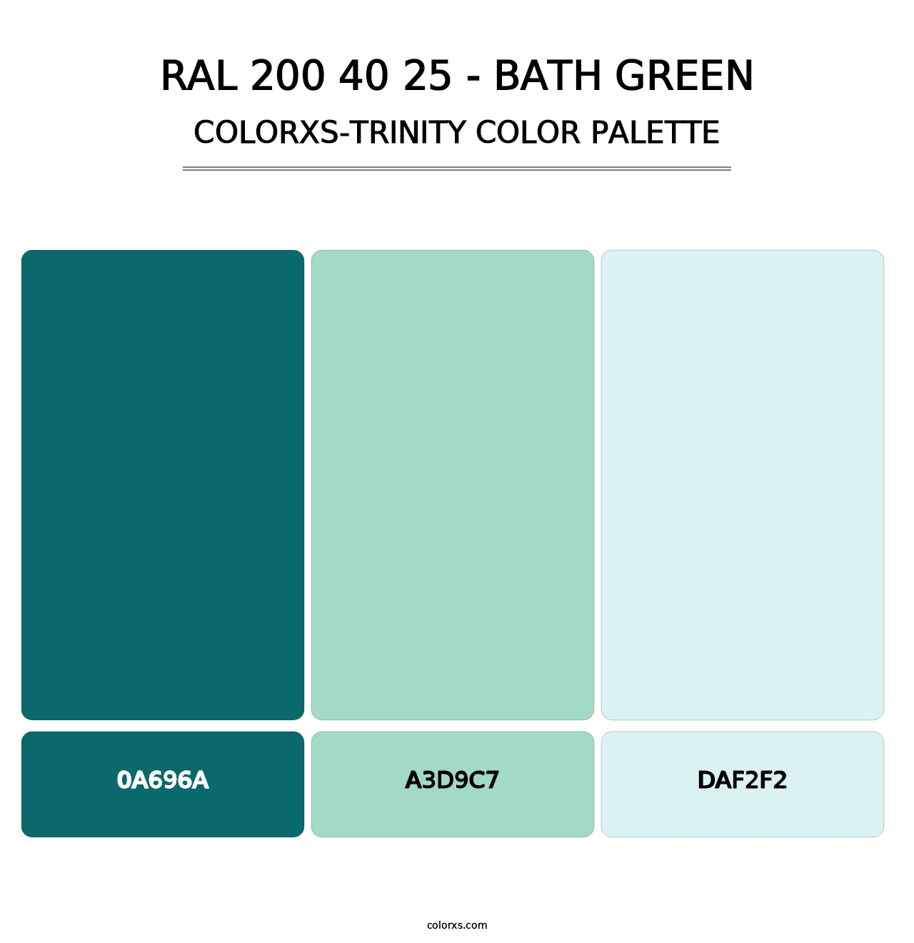RAL 200 40 25 - Bath Green - Colorxs Trinity Palette