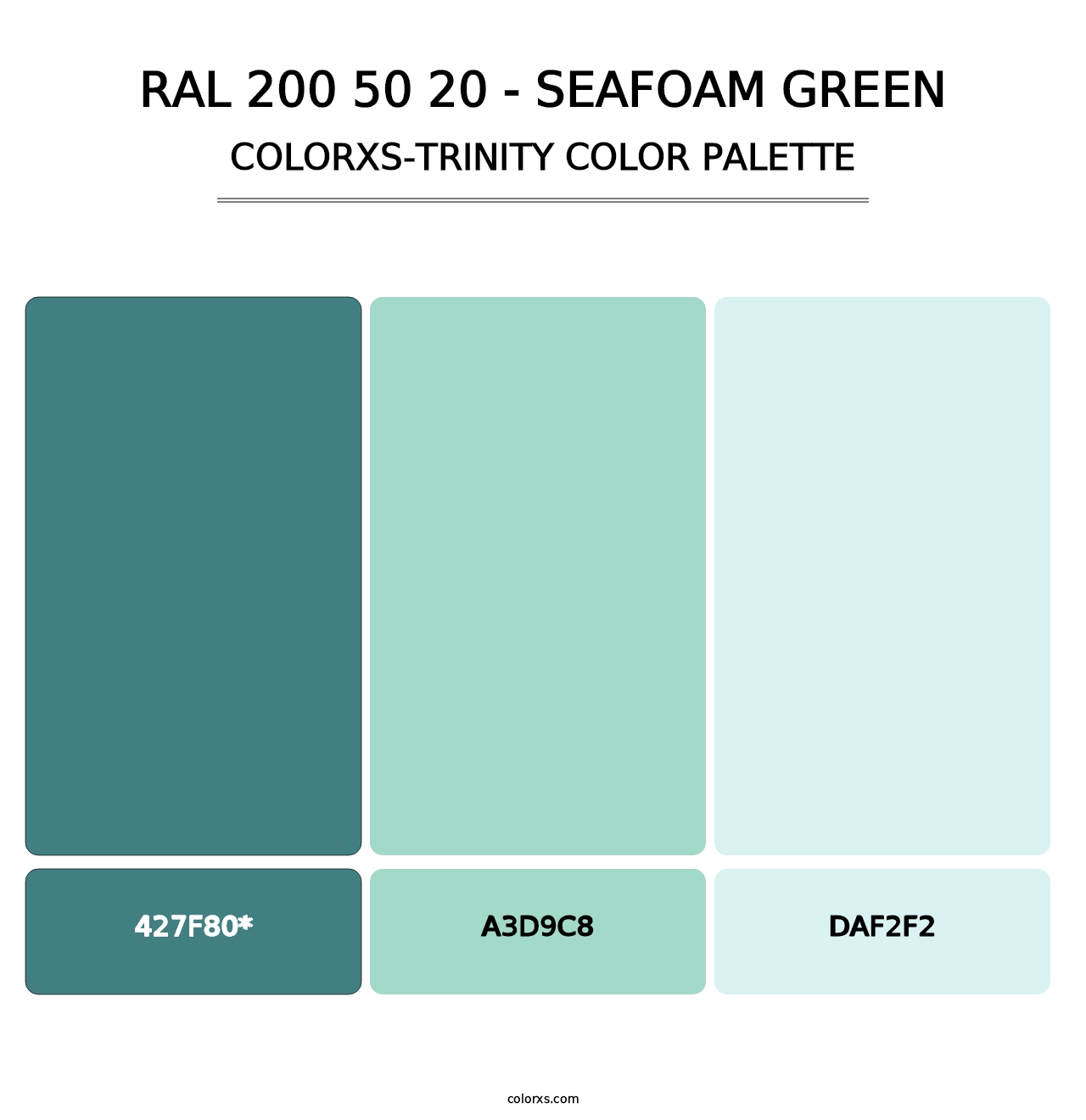 RAL 200 50 20 - Seafoam Green - Colorxs Trinity Palette