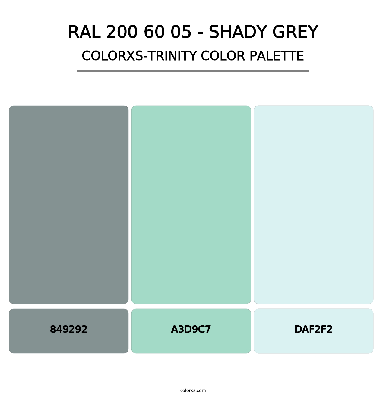 RAL 200 60 05 - Shady Grey - Colorxs Trinity Palette
