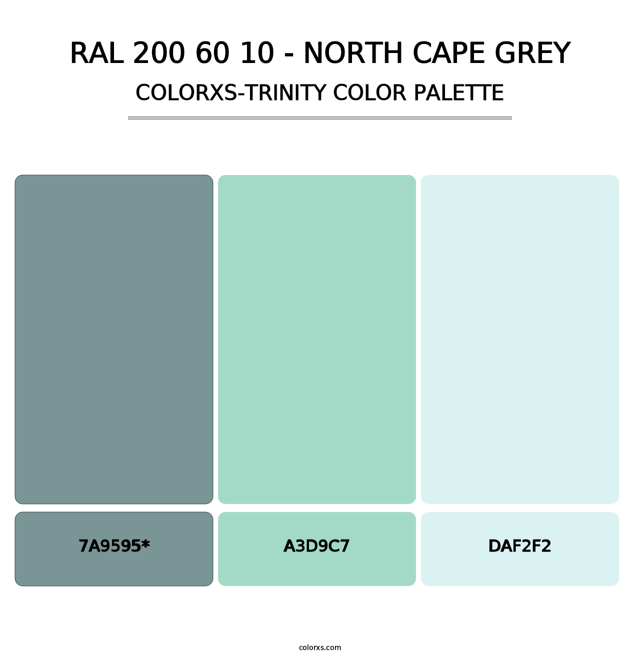 RAL 200 60 10 - North Cape Grey - Colorxs Trinity Palette