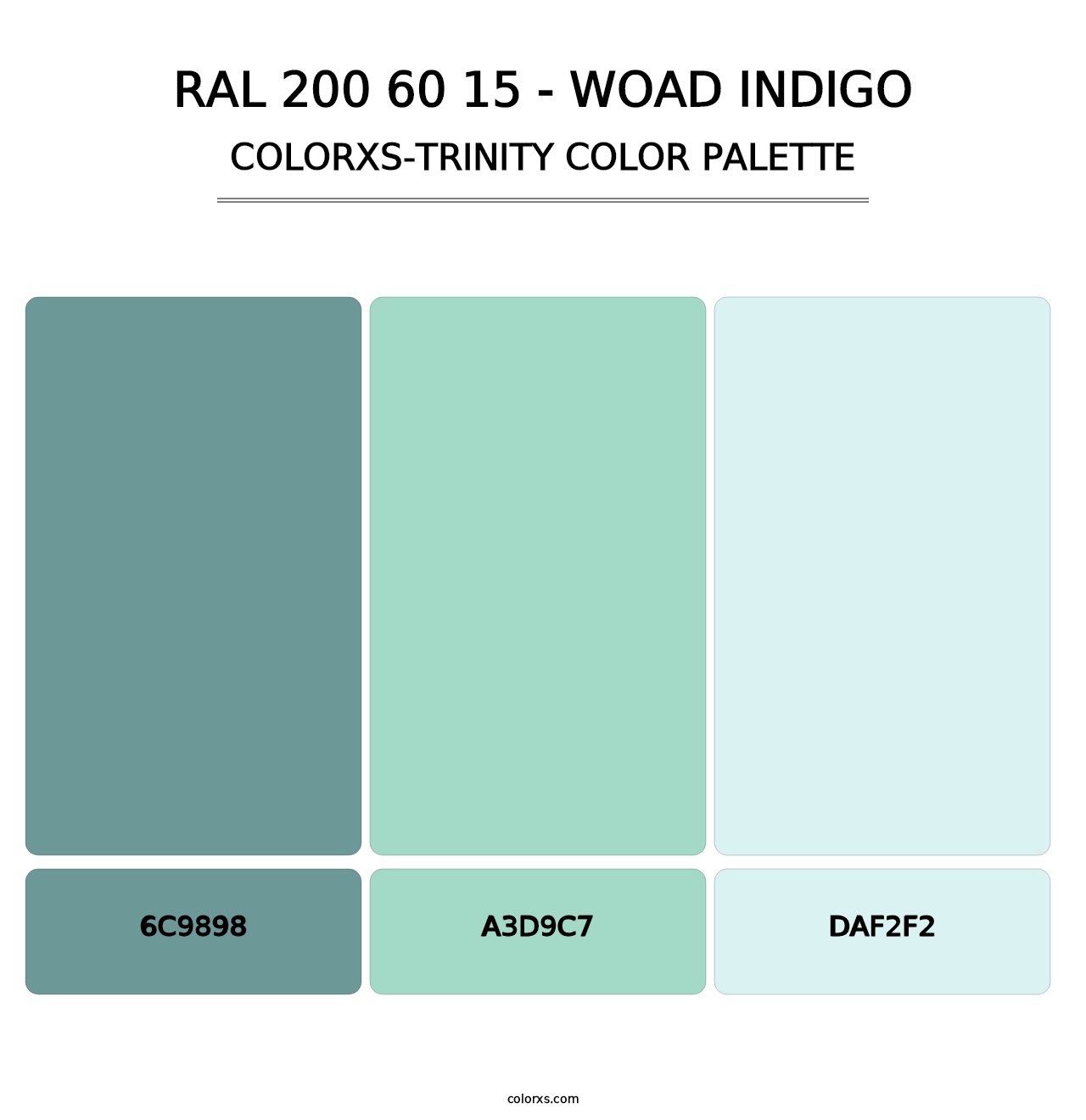 RAL 200 60 15 - Woad Indigo - Colorxs Trinity Palette