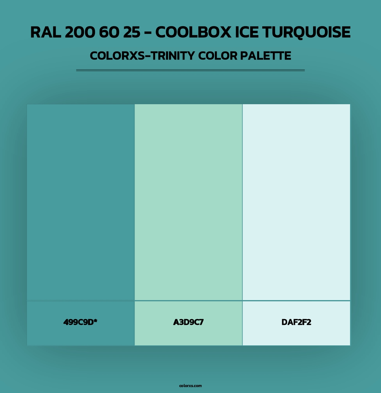 RAL 200 60 25 - Coolbox Ice Turquoise - Colorxs Trinity Palette