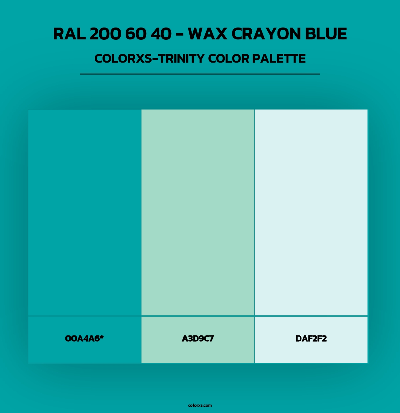 RAL 200 60 40 - Wax Crayon Blue - Colorxs Trinity Palette