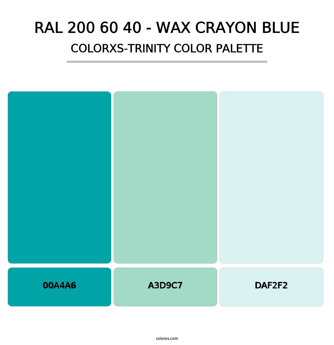RAL 200 60 40 - Wax Crayon Blue - Colorxs Trinity Palette