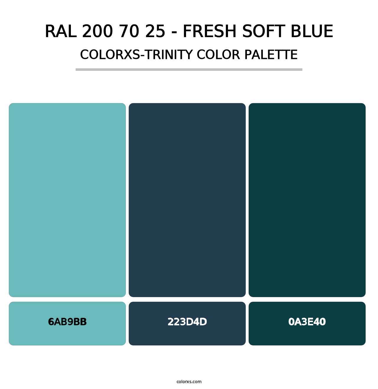 RAL 200 70 25 - Fresh Soft Blue - Colorxs Trinity Palette