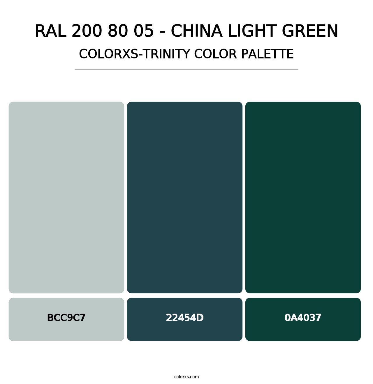 RAL 200 80 05 - China Light Green - Colorxs Trinity Palette