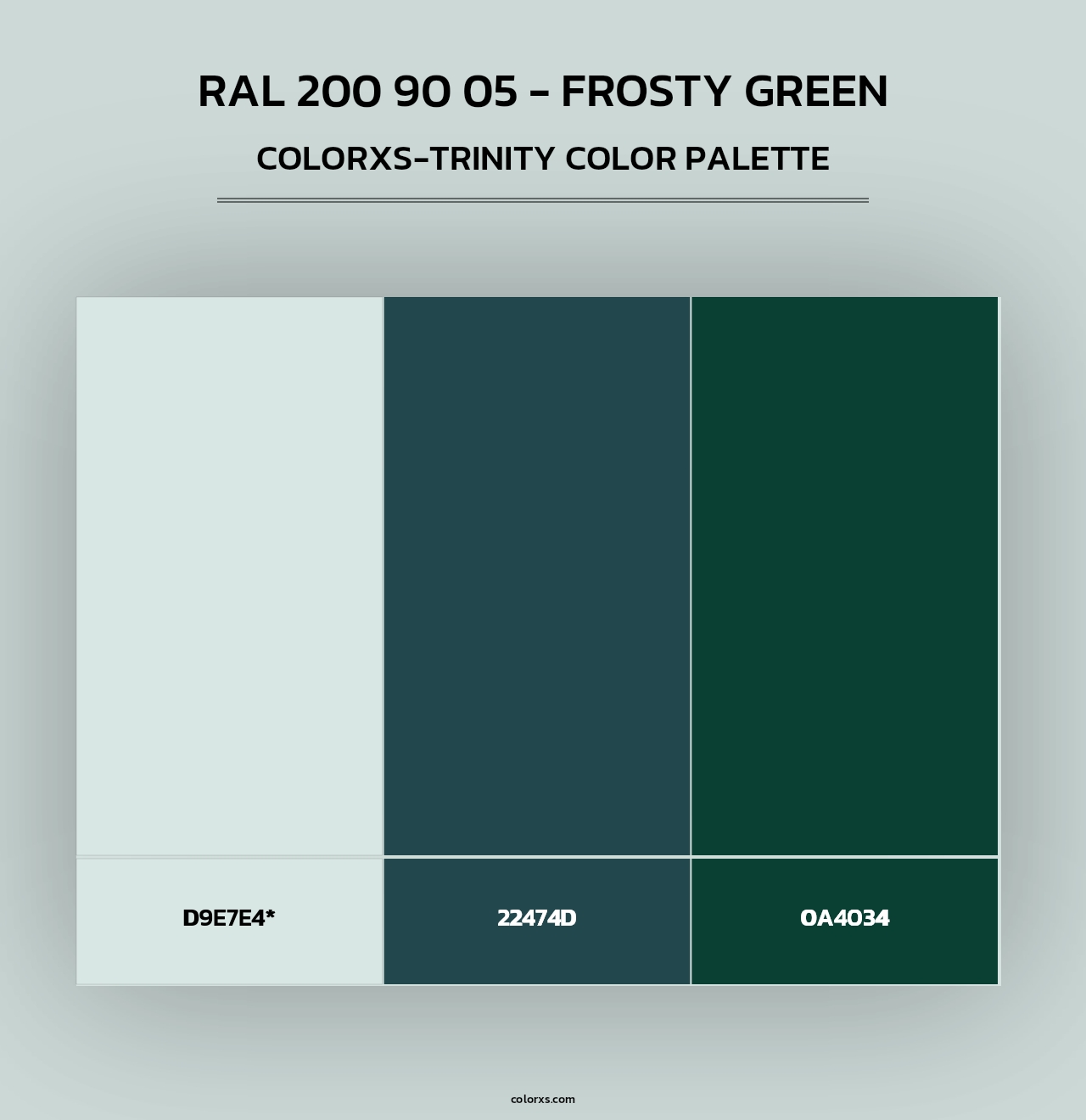 RAL 200 90 05 - Frosty Green - Colorxs Trinity Palette