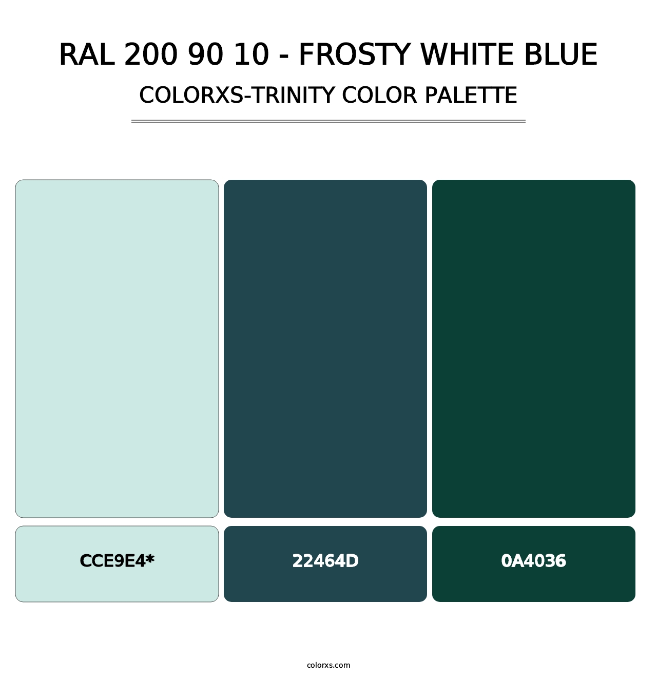 RAL 200 90 10 - Frosty White Blue - Colorxs Trinity Palette