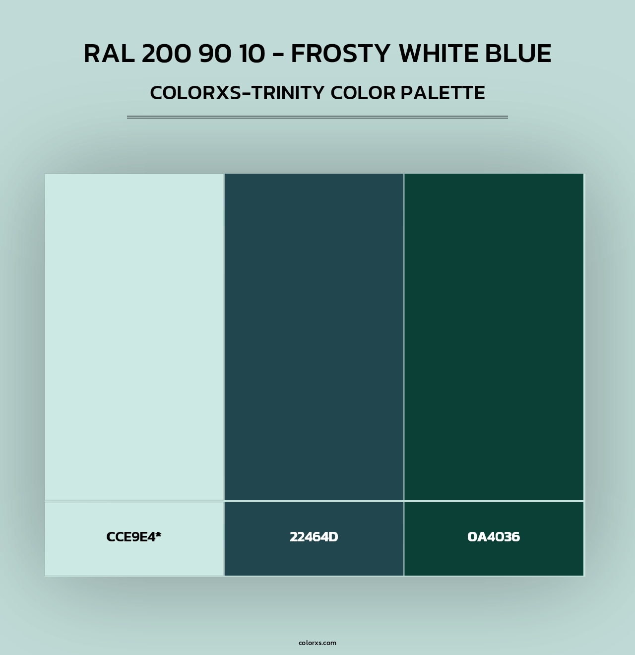 RAL 200 90 10 - Frosty White Blue - Colorxs Trinity Palette