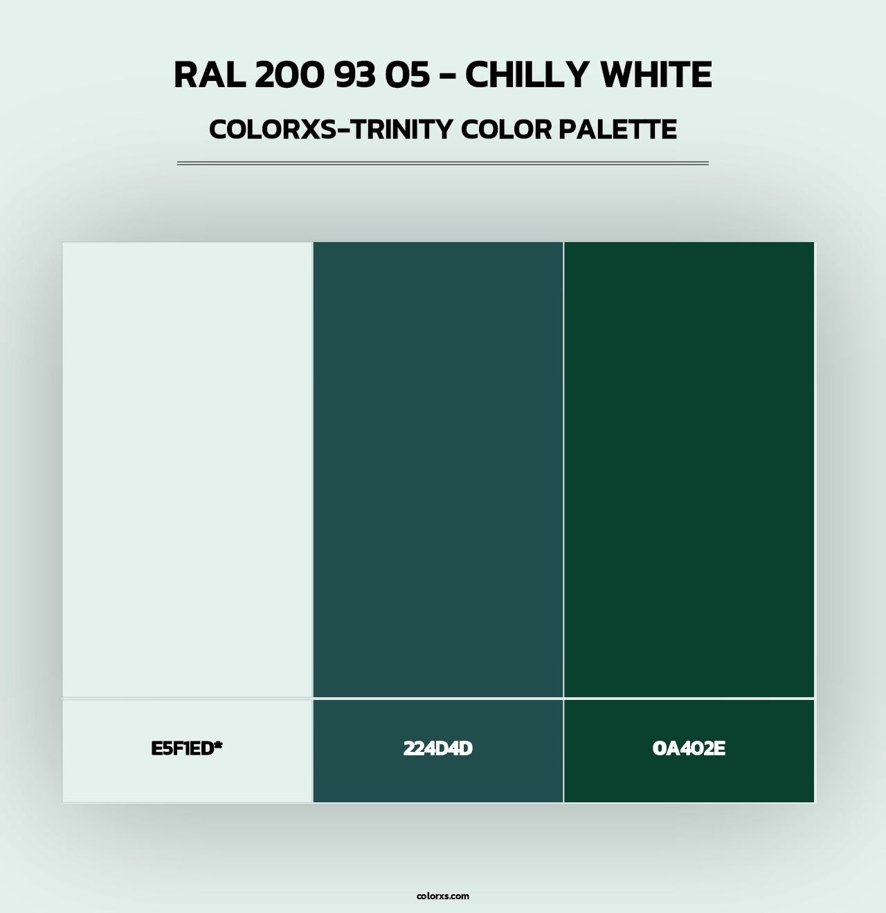 RAL 200 93 05 - Chilly White - Colorxs Trinity Palette