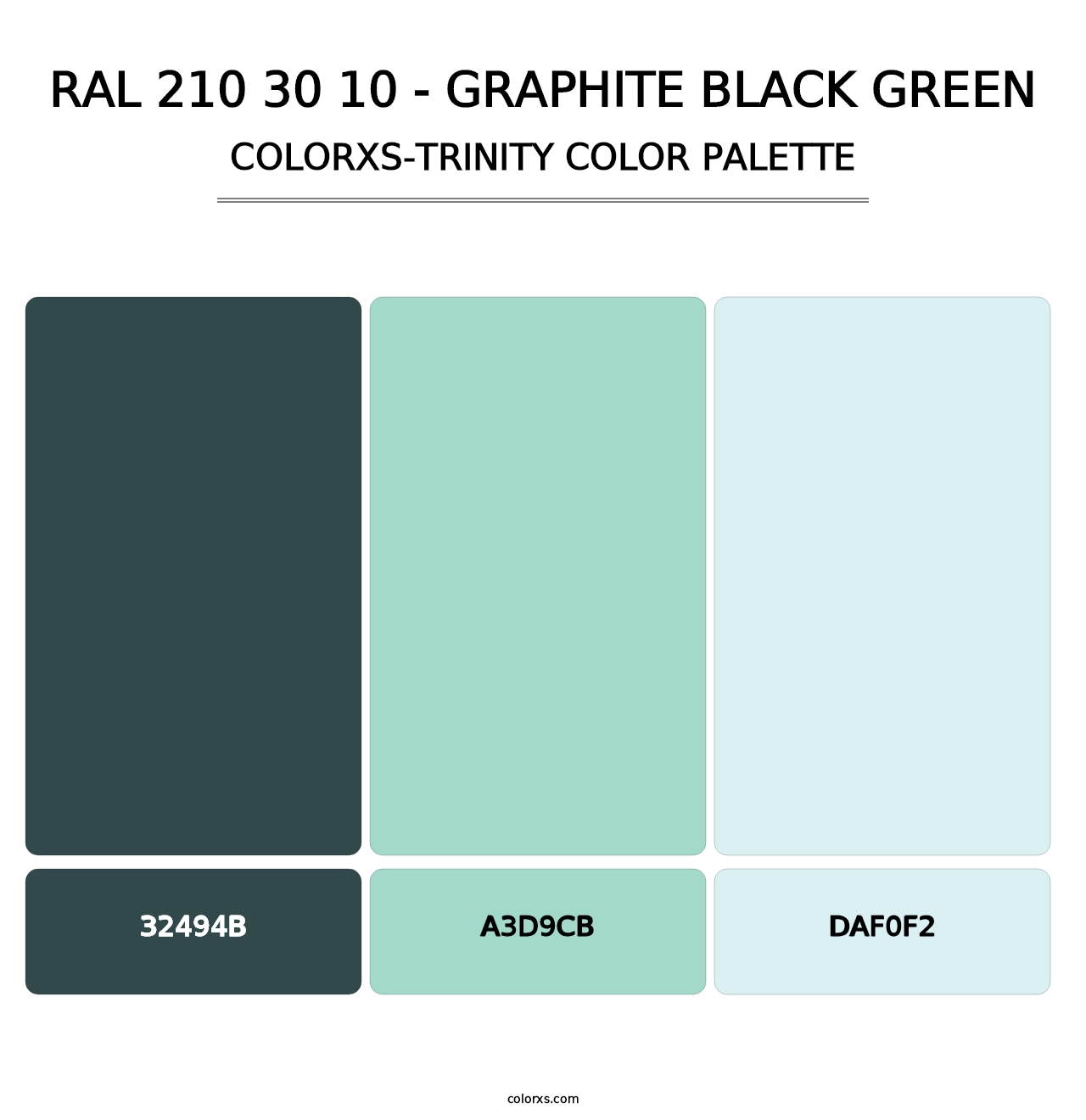 RAL 210 30 10 - Graphite Black Green - Colorxs Trinity Palette