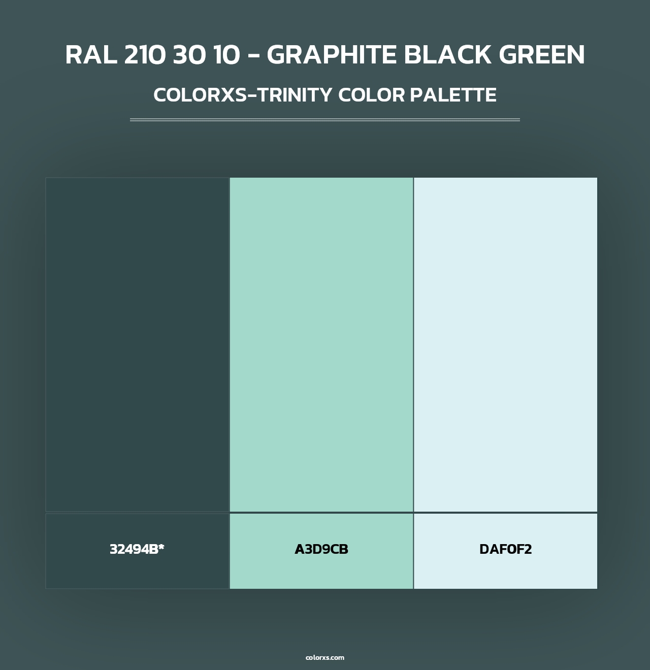 RAL 210 30 10 - Graphite Black Green - Colorxs Trinity Palette