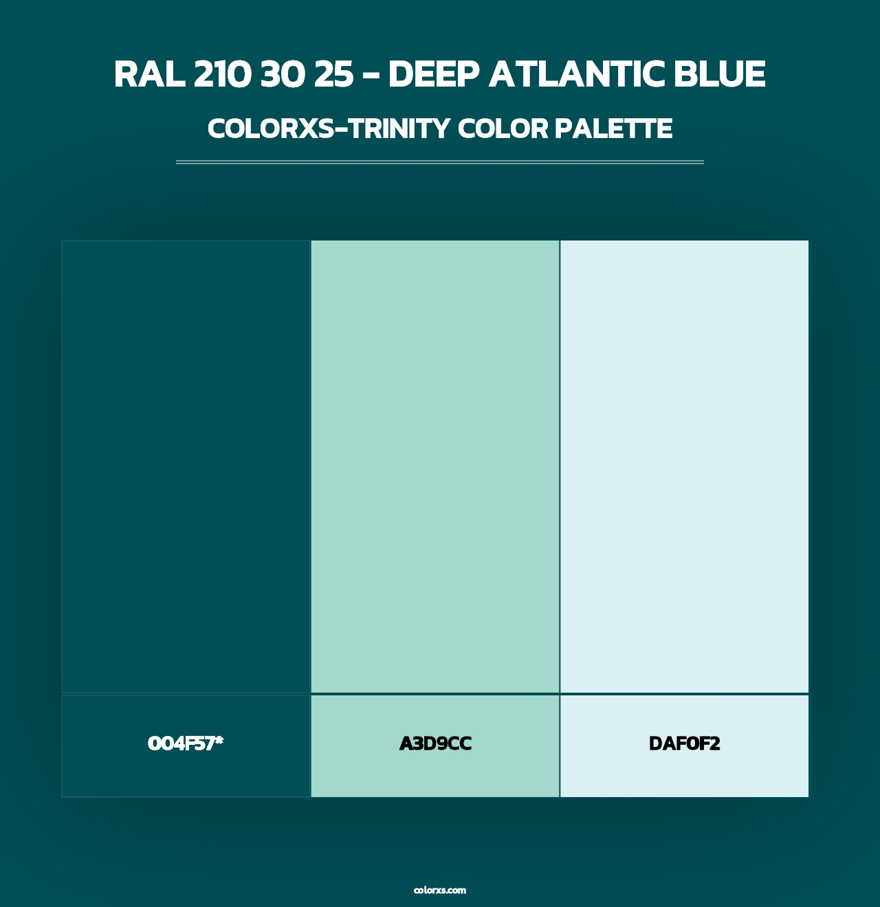 RAL 210 30 25 - Deep Atlantic Blue - Colorxs Trinity Palette