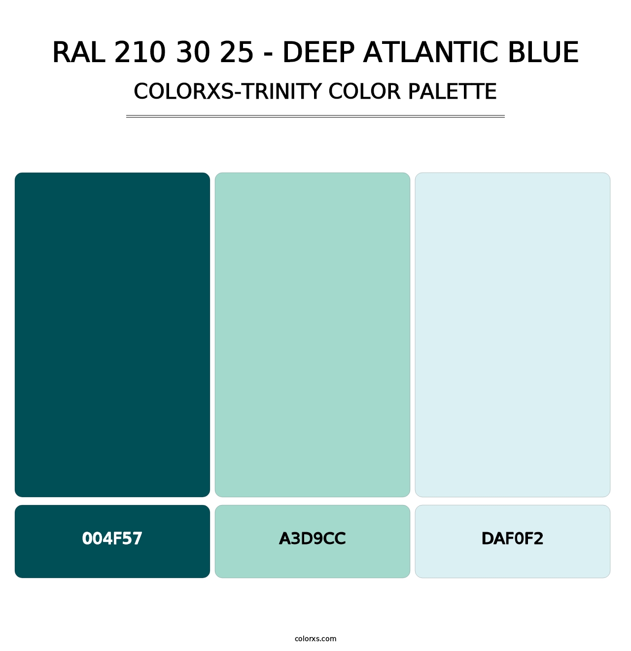 RAL 210 30 25 - Deep Atlantic Blue - Colorxs Trinity Palette