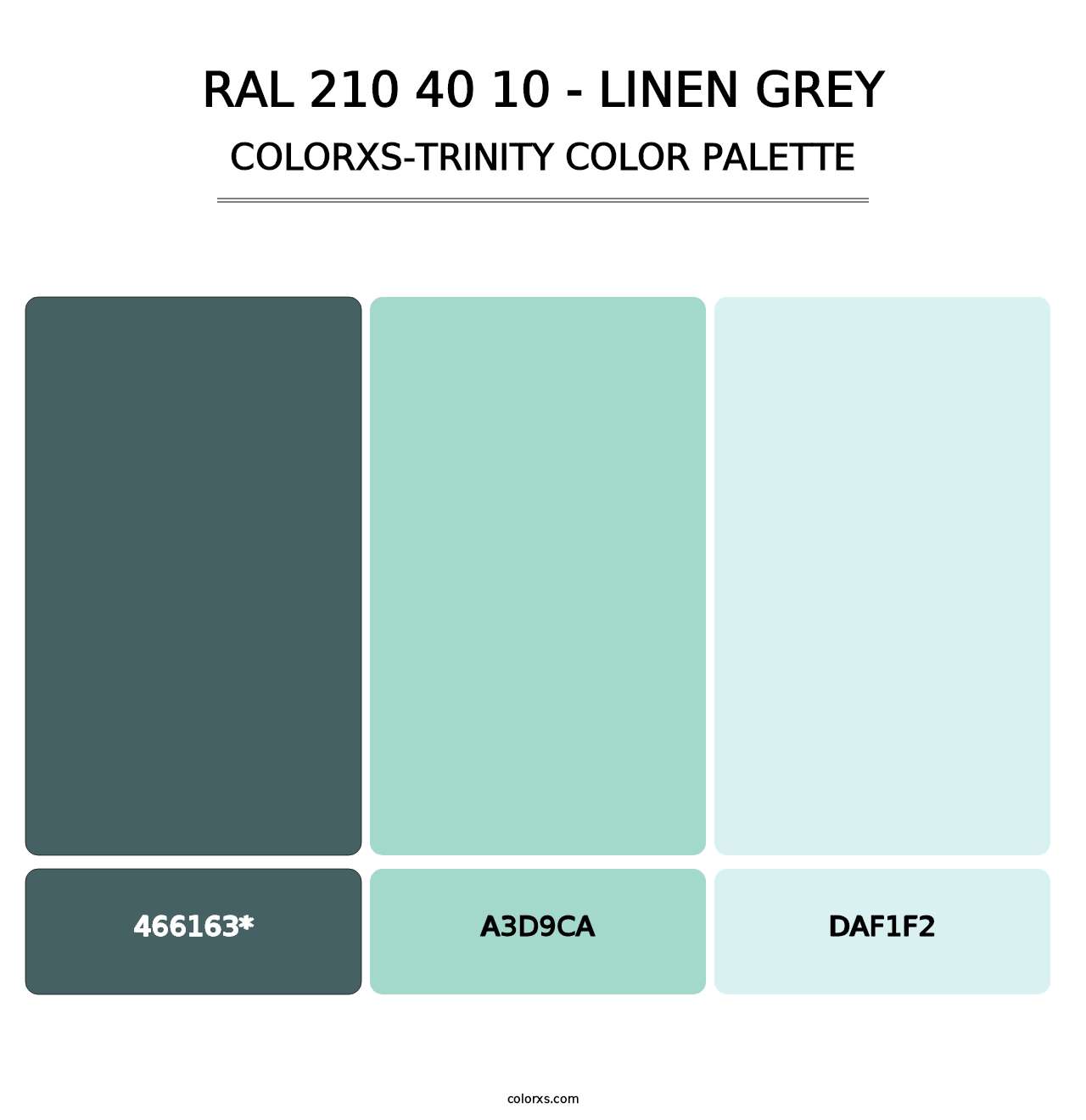 RAL 210 40 10 - Linen Grey - Colorxs Trinity Palette