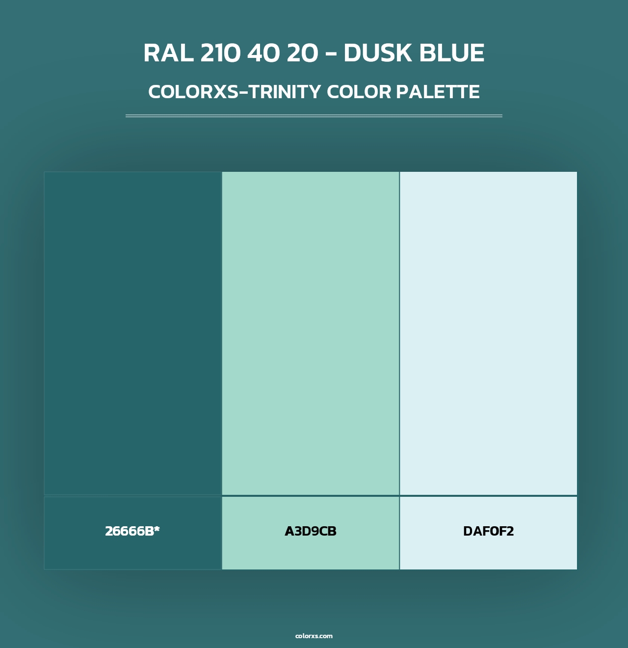 RAL 210 40 20 - Dusk Blue - Colorxs Trinity Palette