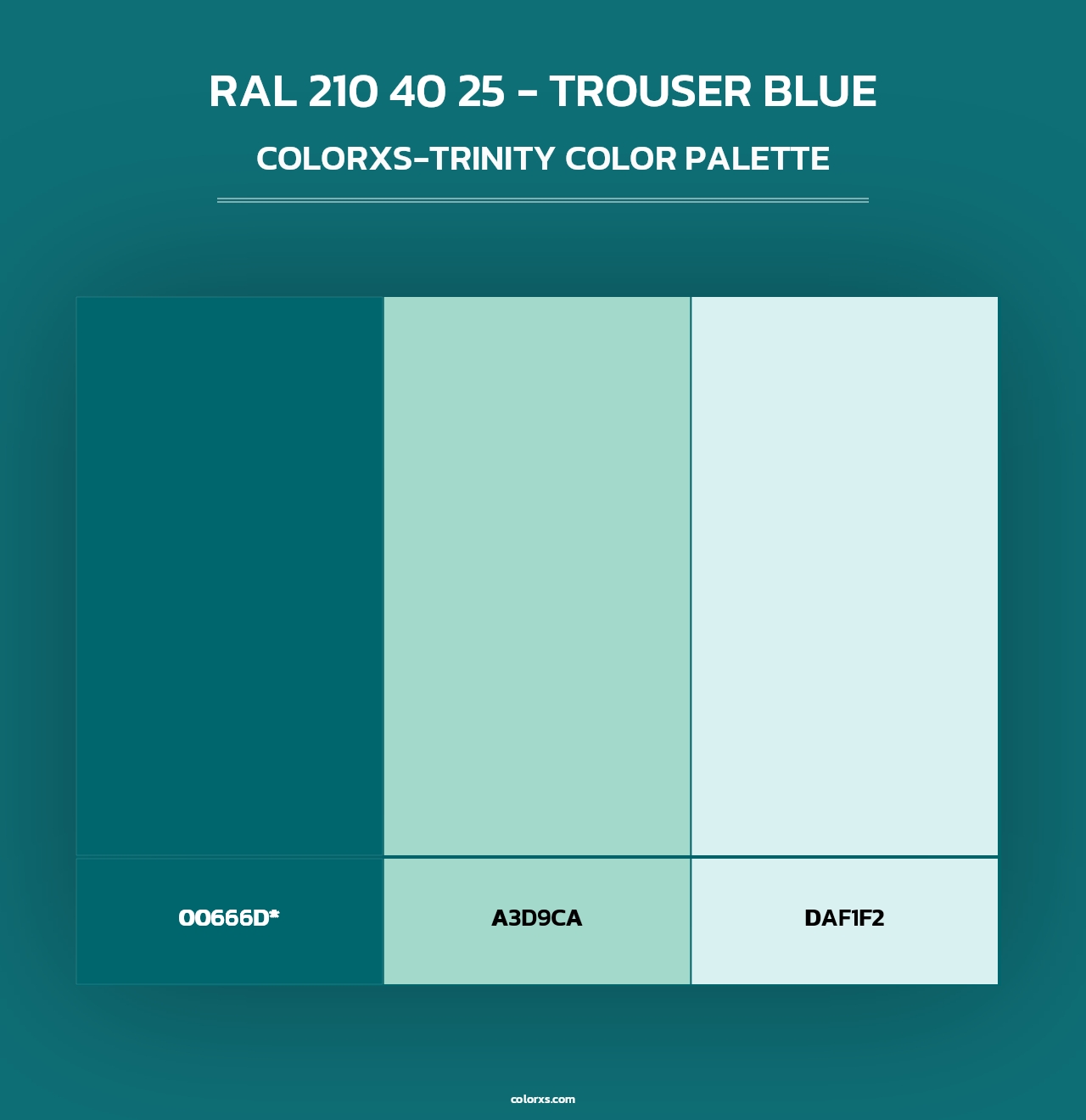 RAL 210 40 25 - Trouser Blue - Colorxs Trinity Palette