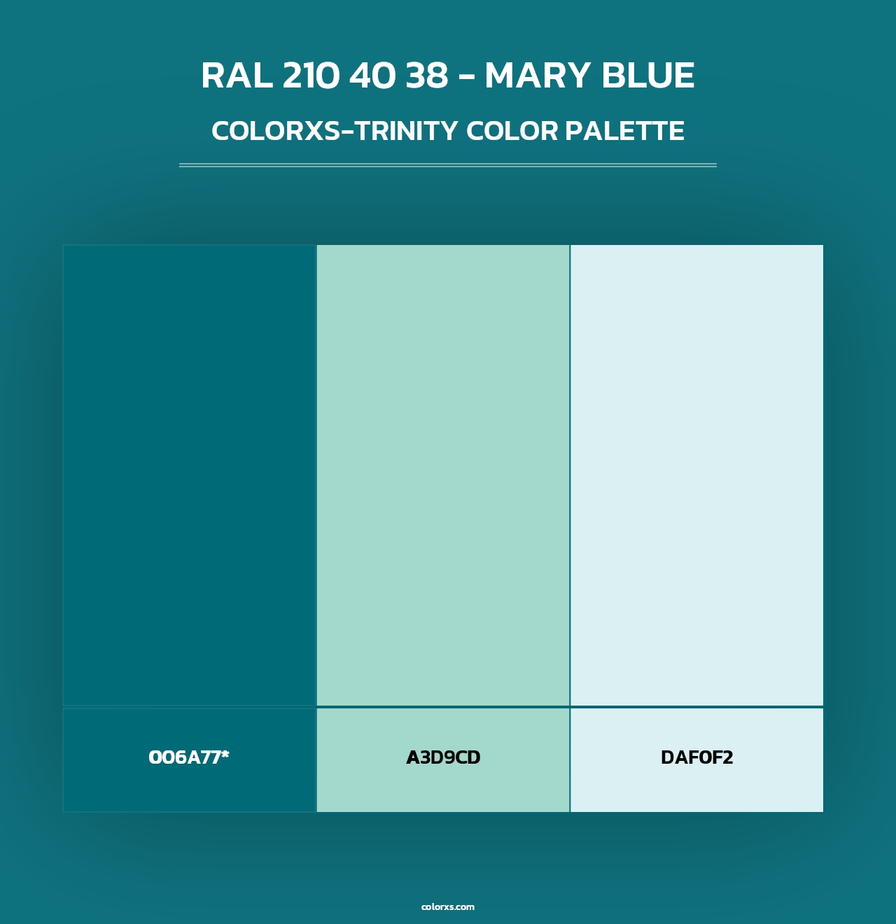 RAL 210 40 38 - Mary Blue - Colorxs Trinity Palette