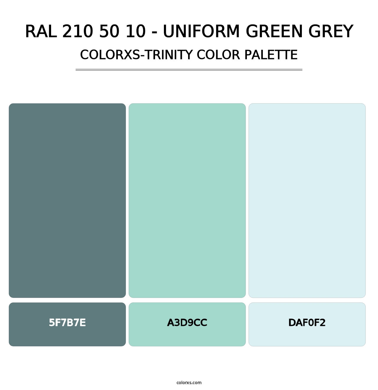 RAL 210 50 10 - Uniform Green Grey - Colorxs Trinity Palette